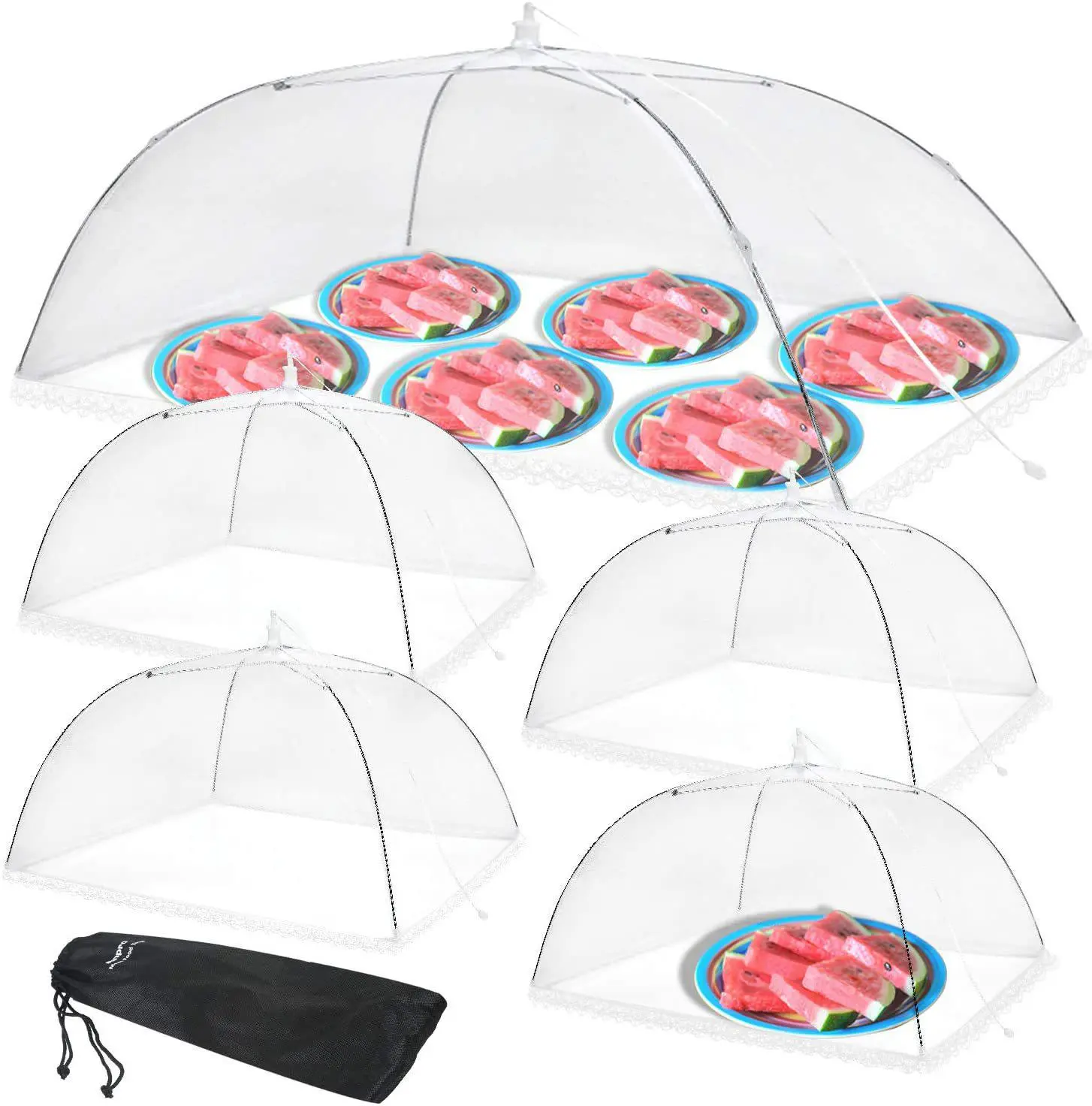 5Pcs Food Covers for Outside - Food Tents/Food Covers for Outdoors Mesh Screen, Picnic Pool Party Supplies, Pop-Up and Collapsible,car accessories