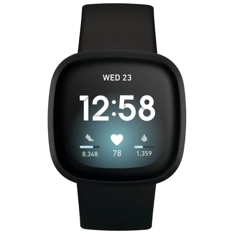 Refurbished Fitbit Versa 3 Fitness Smartwatch (WiFi) Acceptable Condition with 1 Year Warranty