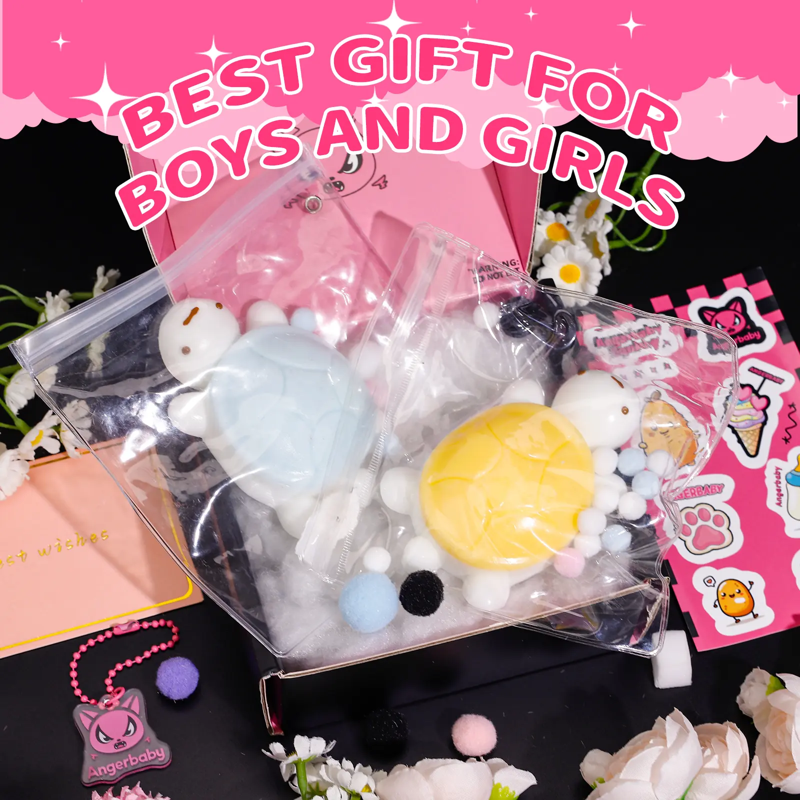 Squishy Toy mothersdaygift Stress Relief Toys Sticky Squishy Mochi Toy Sensory Fidget Toy for Kids Decompression Non-Toxic Children's Day Gift Ultra-soft TPR silicone -W2