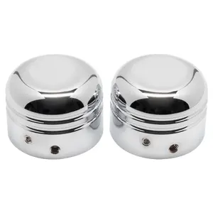 Contrast Cut Chrome Front Axle Nut Covers for Harley-Davidson® Motorcycles