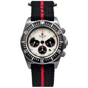 TACTICAL FROG Men’s Solar Powered Dive Watch Sapphire Crystal Luminous Waterproof Sport Wristwatch
