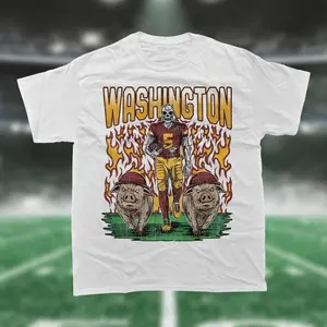 Washingt0n Football Shirt ,Commanders Graphic Tees, Skeleton T-Shirt, Merch For Real Fan