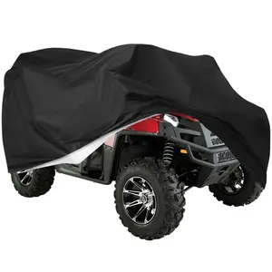 Waterproof ATV Cover, 190T Oxford Cloth Motorcycle Cover, Windproof, Sun, and All Weather Shield Cover for Outdoor 4 Wheeler