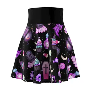 Skater Skirt, Pastel Candy Goth Women's Skirt, Halloween Costume, Gothic Skater Skirt, Alternative Fashion