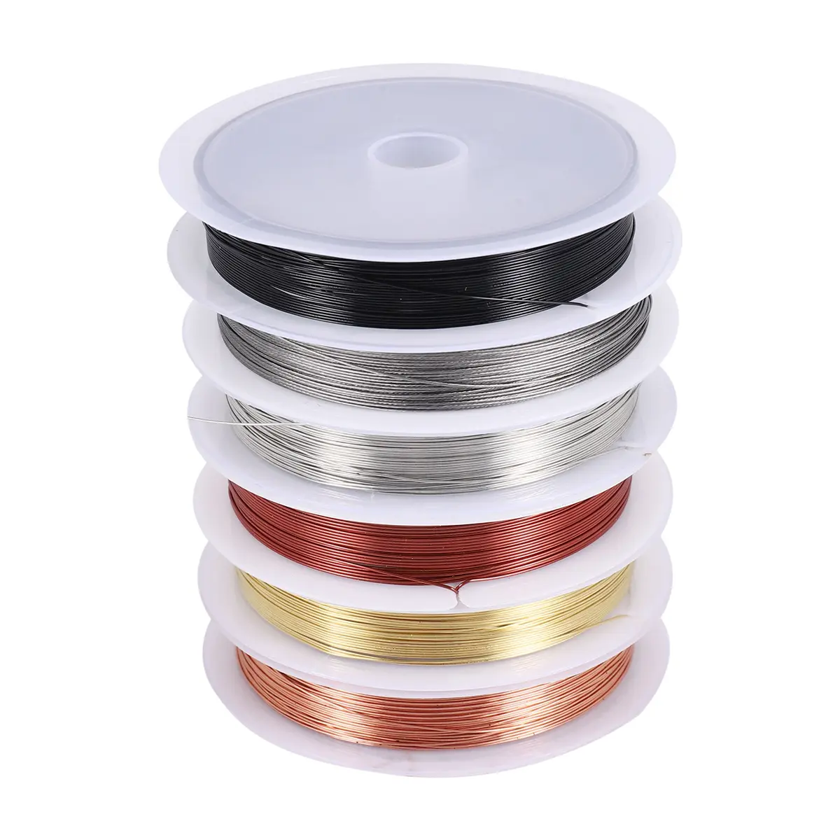 6-Pack 24 Gauge Jewelry Beading Wire, Essential for Jewelry Making Supplies and Craft Projects 6-Pack 24 Gauge Jewelry Beading Wire, Essential for Jewelry Making Supplies and Craft Projects