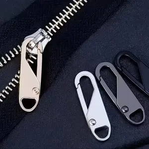 Universal Detachable Zipper Pulls, Tool-Free Replacement Zippers for Bags, Backpacks, Coats, Clothes, Shoes, Alloy Material