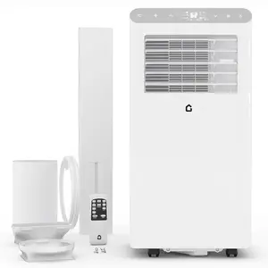 8000 BTUs Portable Air Conditioner,Up to 350 Sq.Ft. Remote Control 48dB Portable AC Unit, Dehumidifier, Fan, Sleep, 24H Timer&Installation Kit, DOE Certified, Ceer 6.2,White+Grey Panel