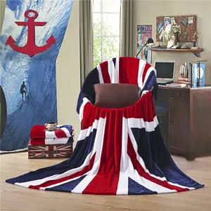 Super Soft British Flag Bed Blanket - Warm and Plush Fleece Throw for Couch, Sofa, Car, and Travel - Machine Washable