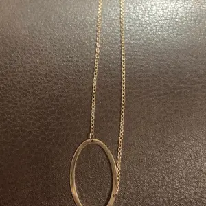 Sideways O Necklace Female Anniversary Metal Coating Daily fashion necklace heart necklace