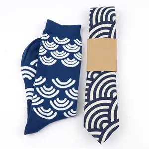 The Blue Wave Tie and Sock Set