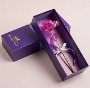 24K Plated Rose with Love Holder - Elegant Gift Boxed Rose for Special Occasions