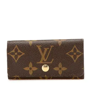 Pre-owned Louis Vuitton Canvas Small Leather Goods Multicles 4 Monogram Key Case