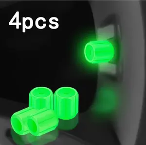 For Toyota Luminous Valve Caps Fluorescent Tire Stem Caps Skull Style Valve Cover Glow Tire Air Wheel Caps for Cars Motorcycles Decoration 4pcs