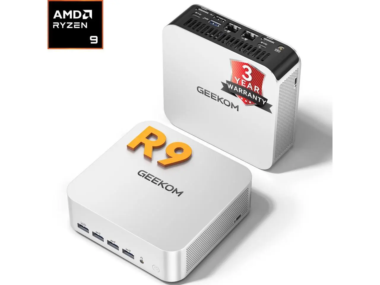 GEEKOM Mini PC A7 MAX AMD Ryzen 9 7940HS (Beats 8745HS) 16GB DDR5 1TB SSD AMD Radeon 780M Windows 11 Pro Gaming Mini AI Desktop Computers for Creator&Office