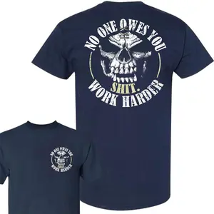 No One Owes You Work Harder 2 Sided Unisex Graphic Workwear Shirt 100% Cotton Poly Blend Comfortable Stylish Layering Outfit for Men Women