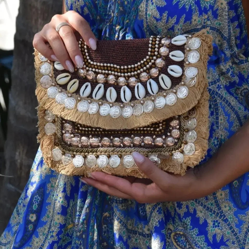 Puka Shell Clutch Bag