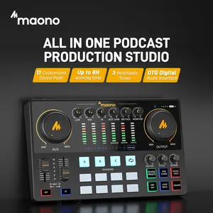MAONO USB Audio Mixer and Interface For the XLR microphone, the Smartphone Comes with Noise Reduction, Adapter Cable, Bluetooth for Content Creation.