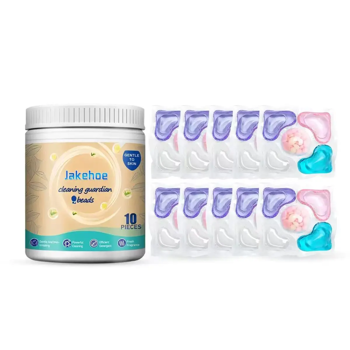 Jakehoe Scented Laundry Beads, Gentle Cleaning for Oil Stains & Dirt, Long-Lasting Fragrance, Effective Fabric Softener