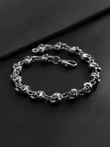 Punk Style Skull Design Bracelet, Fashion Jewelry for Party, Gothic Jewelry, Daily Clothing Decor, Trendy All-match & Exquisite Jewelry for Birthday Gift, Stackable Bracelets