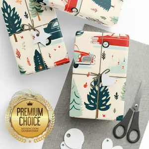 Boys Christmas Cars Wrapping Paper Rolls, Kid's Cars Gift Wrap, Classic Cars Christmas Gift Wrap, Classic Kid's Christmas Gift Wrap, wp103