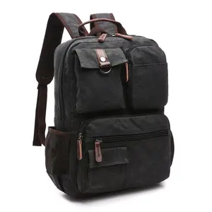 Outdoor Durable Multi-functional Canvas Backpack, 1 Count Casual Large Capacity Backpack, Hiking Backpack for Men & Women