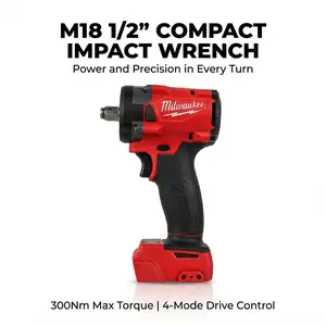 Milwaukee M18 FIW212 1/2 Inch Impact Wrench With Battery Charger Automotive Tools For Mechanics Adjustable Speed High Torque