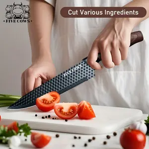 Chef's Special 6-Piece Cooking Utensil Set with Non-Stick Ergonomic Wooden Handle for Vegetable Chopping Fruit Multi-Purpose Scissors and Fruit Knife, Healthy Cooking Kitchen Knife Set for Home, Kitchen Slicer