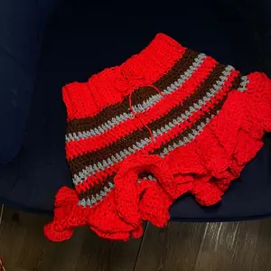 Crochet Mini Ruffle Skirt
