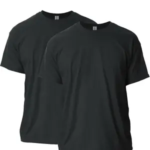 Camiseta negra personalizable 100% algodón ultra paquete de una camisa talla M