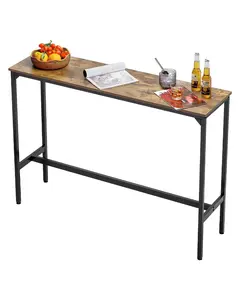 Bar Table Pub Table Height 39 Inches, Cocktail Coffee Counter Kitchen Dining Table 55 X 15 X 39 Inches, Modern Multiuse Bar Height Table for Home Kitchen, Small Space Breakfast Nook, Durable Finish, Easy Assembly