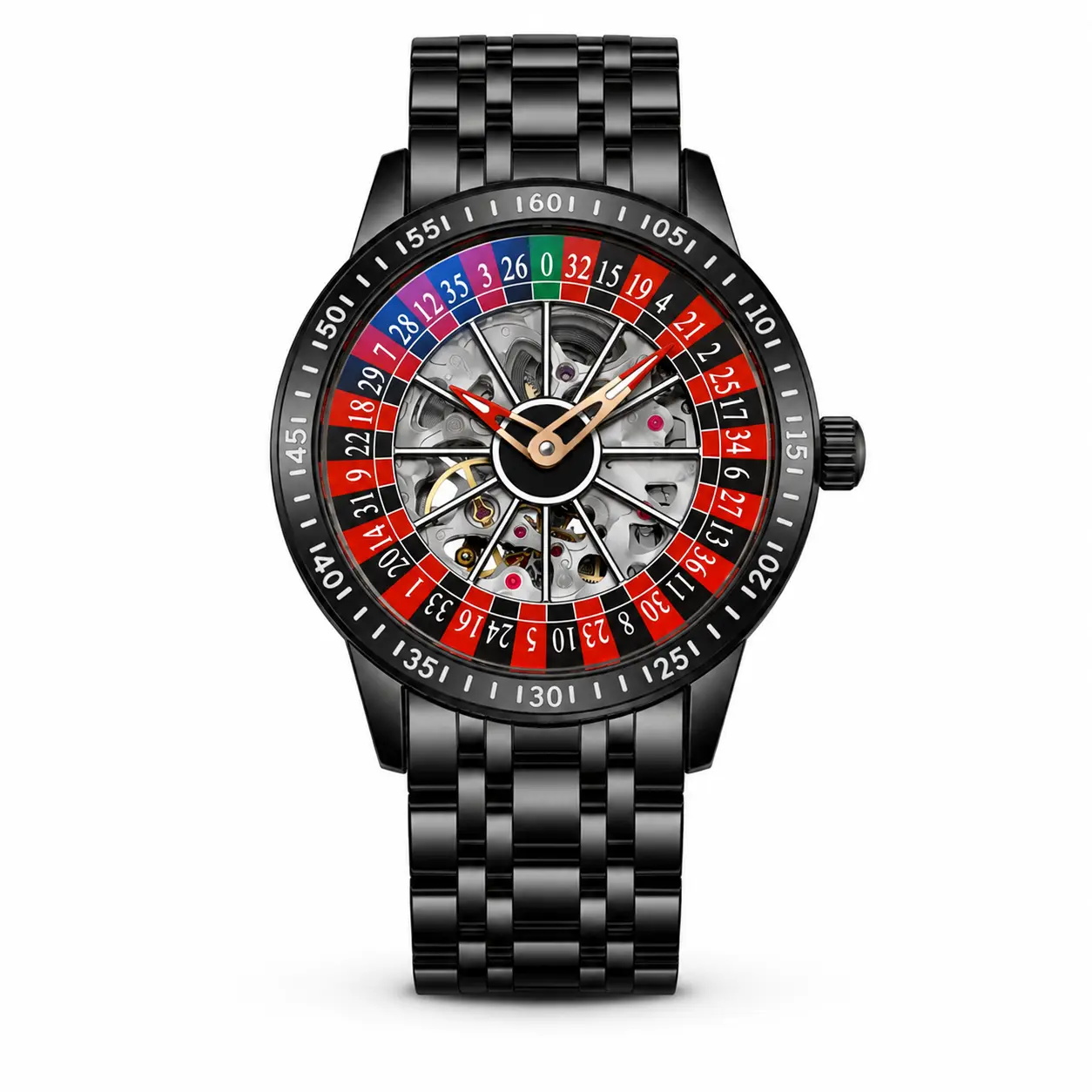 Mechanical Watch Skeleton Transparent Back Luxury Watch