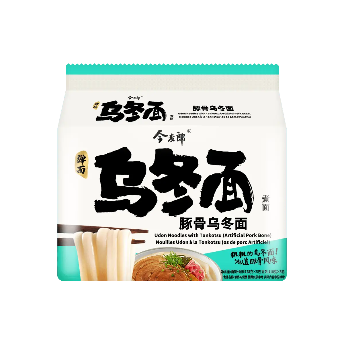 JINMAILANG Japanese Pork Bone Udon Noodle with Tonkatsu 4.51oz*5 Packs JINMAILANG Japanese Pork Bone Udon Noodle with Tonkatsu 4.51oz*5 Packs
