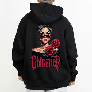 Old School Pride Chicana Mexicana Latina Mexican Clothing Hoodie Oversized Fabric