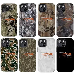 Retro Sitka waterfowl camouflage hunting phone case, compatible with iPhone 17/16/15/14/13/12/11 Pro Max/Plus and Samsung Galaxy S23FE/22/23/24/25.