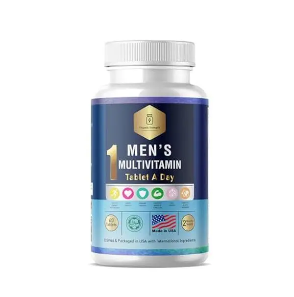 Men's Multivitamin 1 Tablet a Day (60 Servings) by Organic Strength