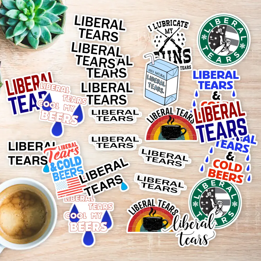 Stickers Pack 20 Pcs Waterproof Guitar Liberal Aesthetic Laptop Colorful Tears Bottle Vinyl Bumper Bike Luggage Car Skateboard Water