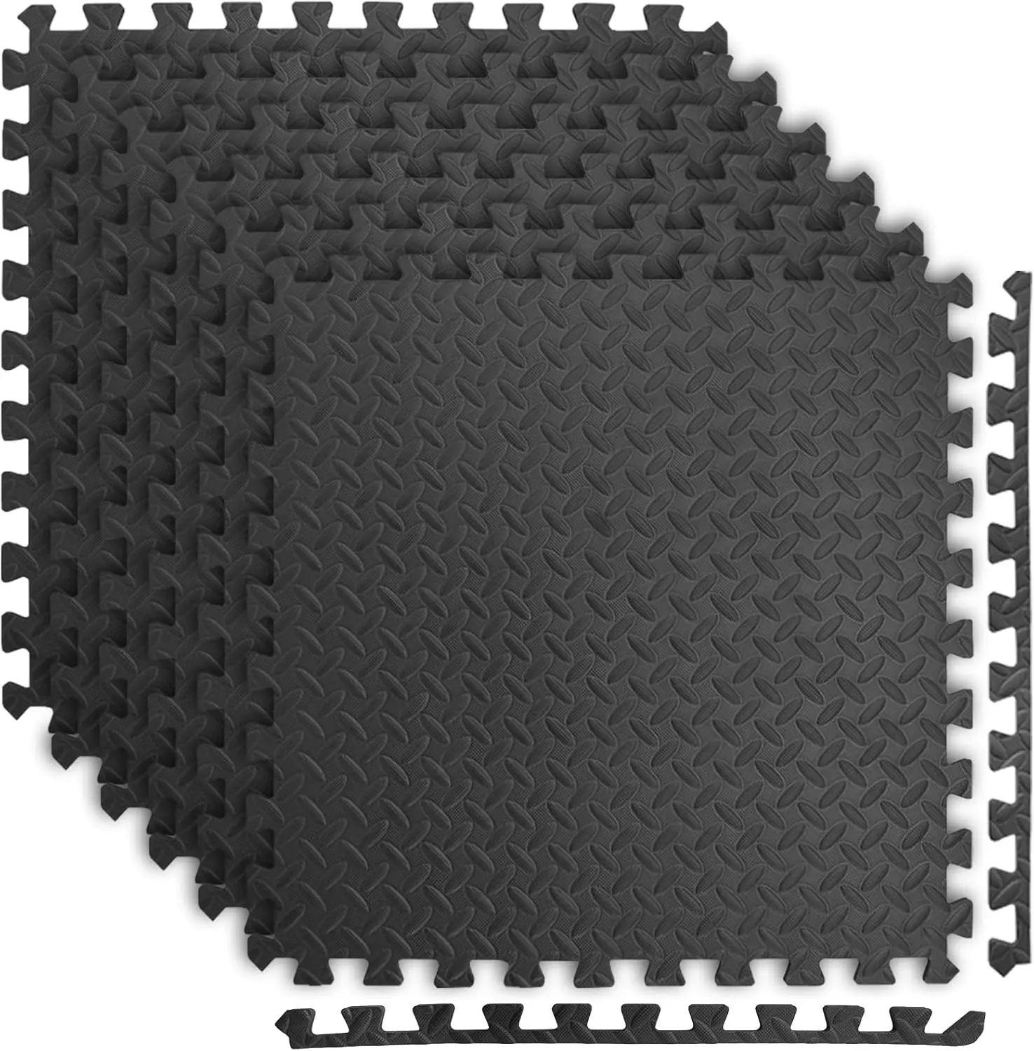 Art3d EVA Puzzle Exercise Mats (24 Sq.Ft, Pack of 6) - 24x24x12in Thick Interlocking Foam Tiles for Gym Flooring, Baby Play Areas
