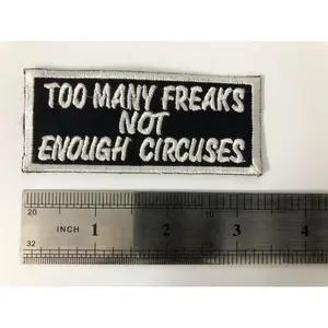 Too Many Freaks Iron On Biker Patch