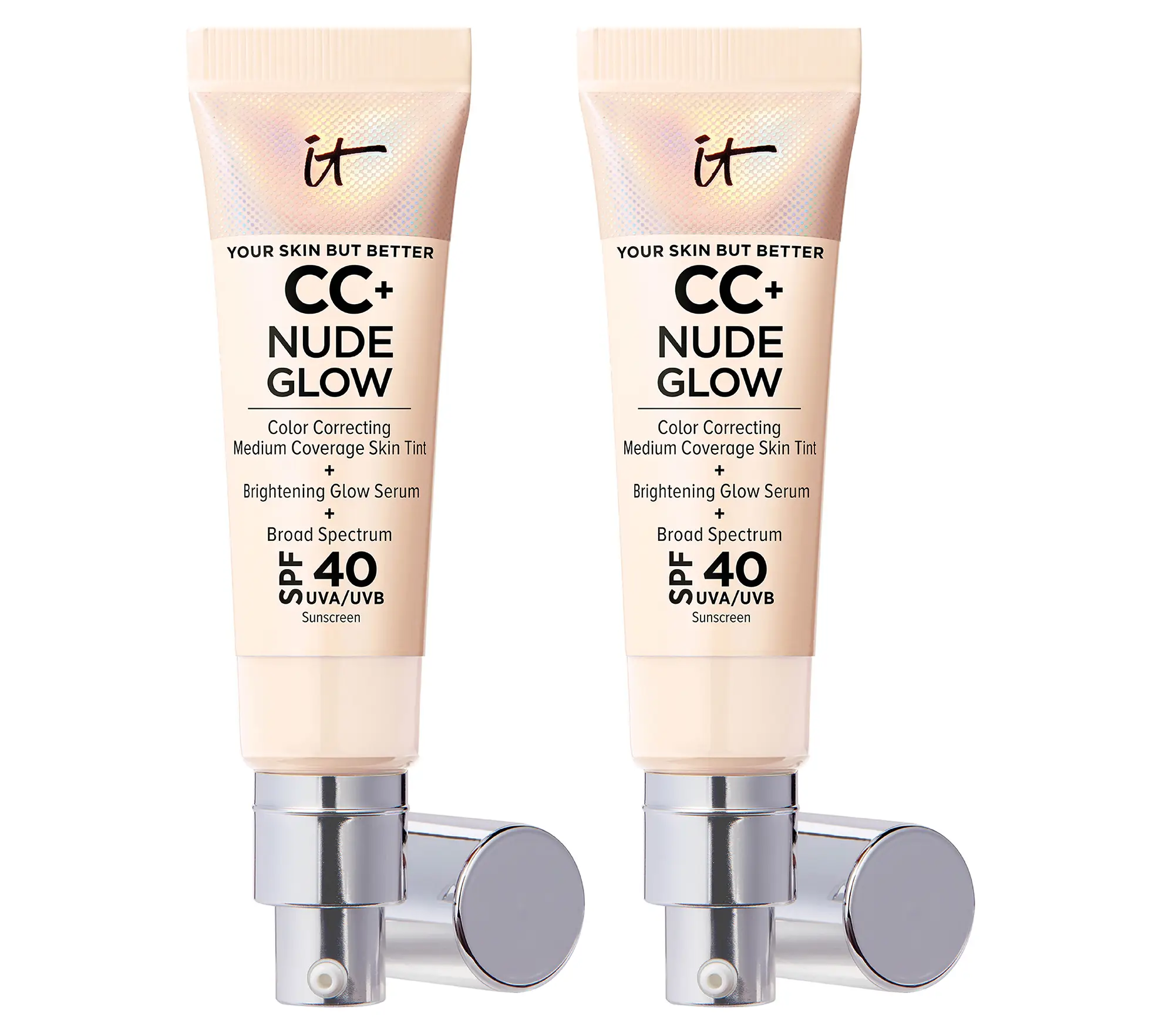 IT Cosmetics CC+ Nude Glow SPF 40 Foundation Duo Makeup Sunscreen Tint