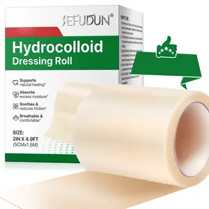 Sefudun Hydrogel Dressing Roll 5cmx1.5m, Acne Care Patch, Promotes Healing, Dustproof, Breathable, Comfortable Skin Protection Bandage, Scar Tape for Facial Lines