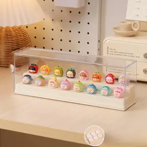 1PC Cute Blind Box Storage Display Rack, Transparent Dustproof Handheld Display Case. Perfect for collectible figurines and small ornaments in home, office and dorm. Cute, clear and practical organizer.