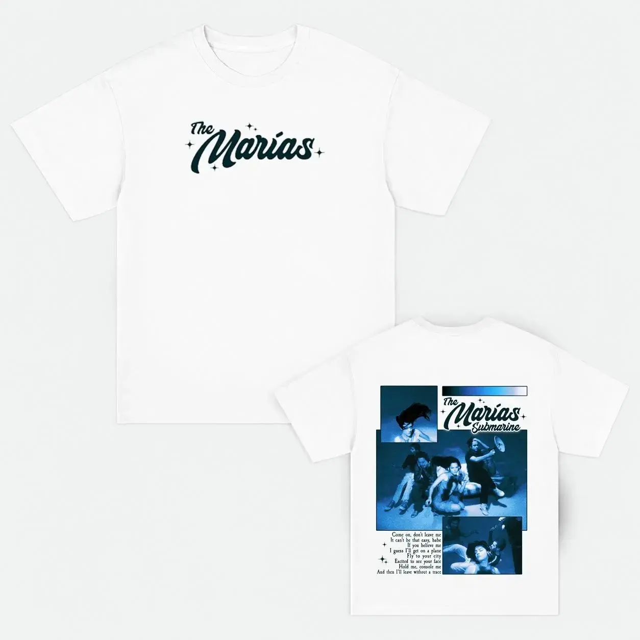 The Marias Submarine Lyrics Double-Sided Graphic T-Shirt – Indie Music Graphic Tee  Gift for Fans
