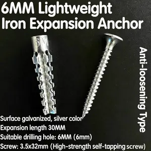 Self Drilling Drywall Anchors with Screws Kit, 2026 Upgraded Direct Insertion Expansion Screw, Self Drilling Anchor Screws for Drywall, Drywall Screws for Fixing Picture, Furniture (50 PCS）