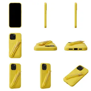 Silicone Phone Case Premium Silky Lip with Lip Gloss Holder Back Stick for IPhone 17 16 15 14 13 Pro Max Pro Plus 17 Air