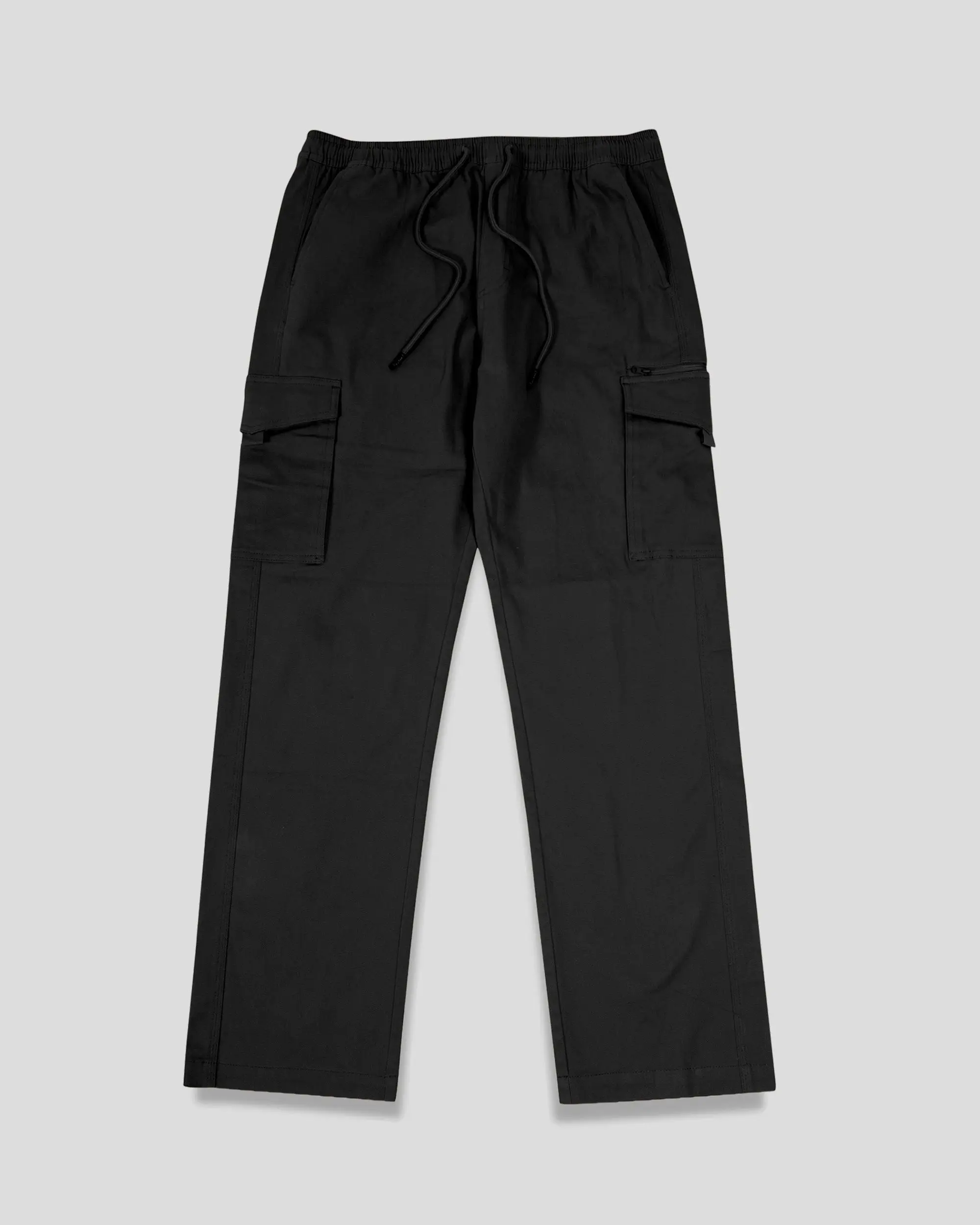 Brooklyn Cloth Cargo Pocket Zip Twill Pant, Relaxed Fit Durable Twill Cargo Pants with Secure Zipper Pockets and Workwear Style,Charcoal Grey, Camel, Small to Large