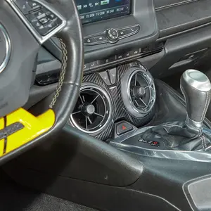 Custom Central Control Air Condition Panel Trim For chevy/ Chevrolet Camaro 2016+ Car Interior Dashboard Automotive