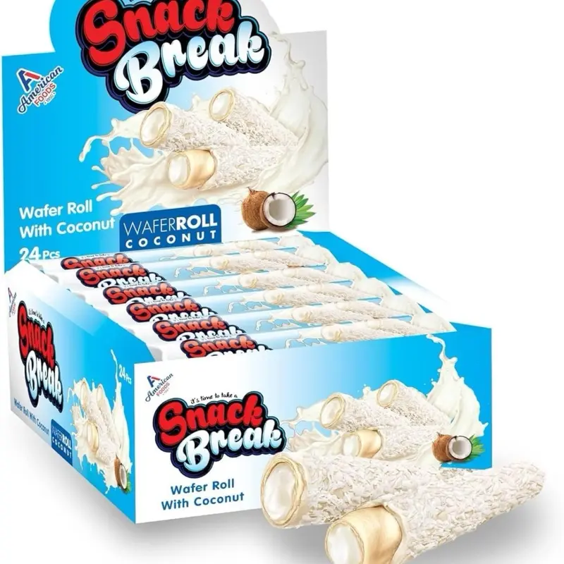 Snack Break Coconut Wafer Roll Chocolate Snack Break Coconut Wafer Roll Chocolate