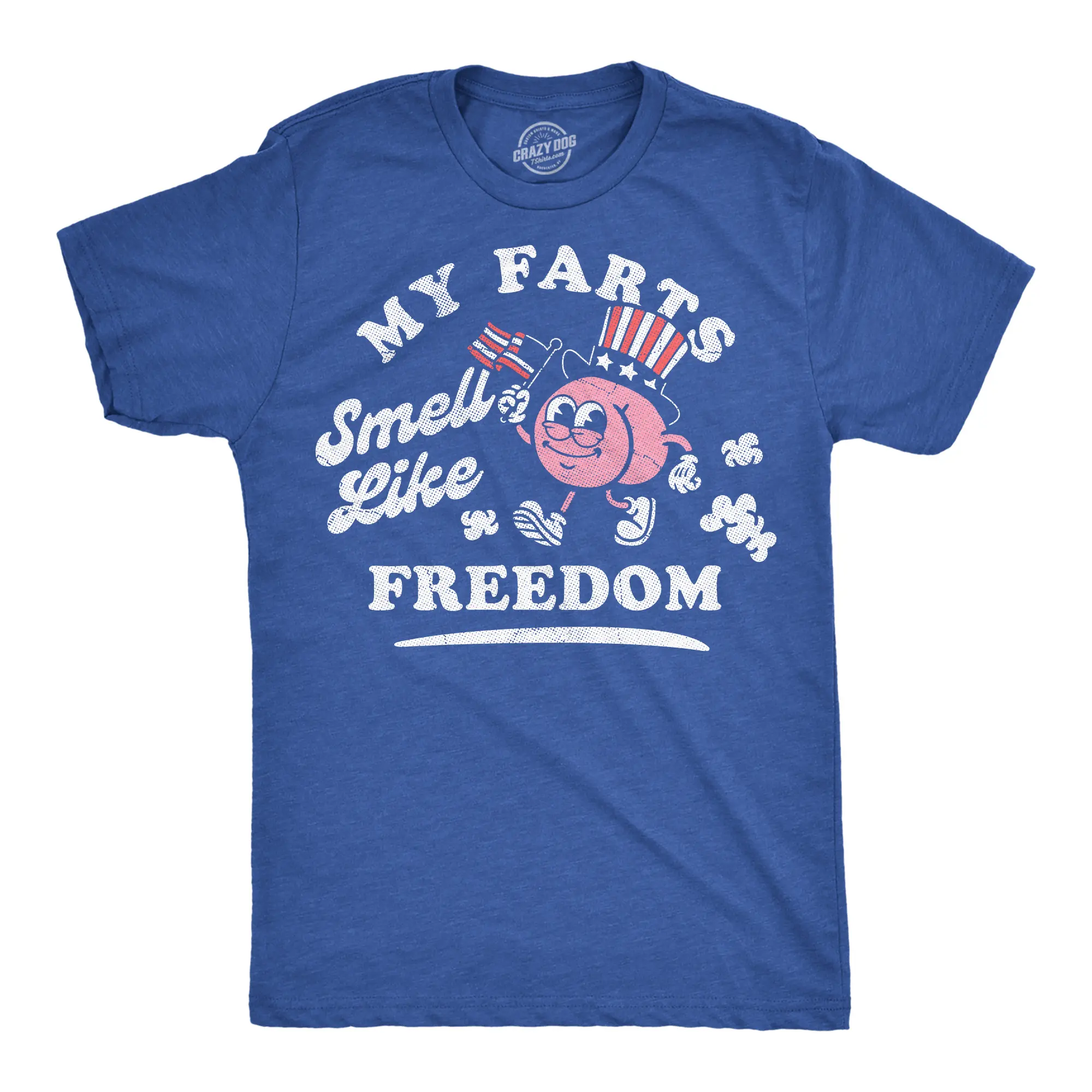 Mens Funny T Shirts My Farts Smell Like Freedom Sarcastic Fourth Of July Graphic Novelty Tee for Men Mens Funny T Shirts Cool Vintage Fashion T-Shirt Gift Classic Menswear Patriotic Apparel for Men Funny Adult Royal -