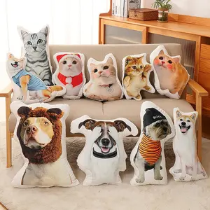 Photo customization DIY cat cushion dog pet pillow animal cat sofa car decoration outdoor Valentine's Day cushion comfortable