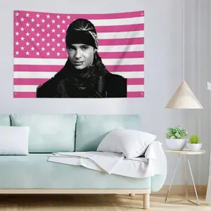 1pc Single-Sided Printed Tom Kaulitz Outdoor Decorative Funny Flag, Suitable For Bedroom, Customizable Hanging Flag, Personalized Home Birthday Decor Tapestry, Room Decoration Party Decor， tapestry durable man